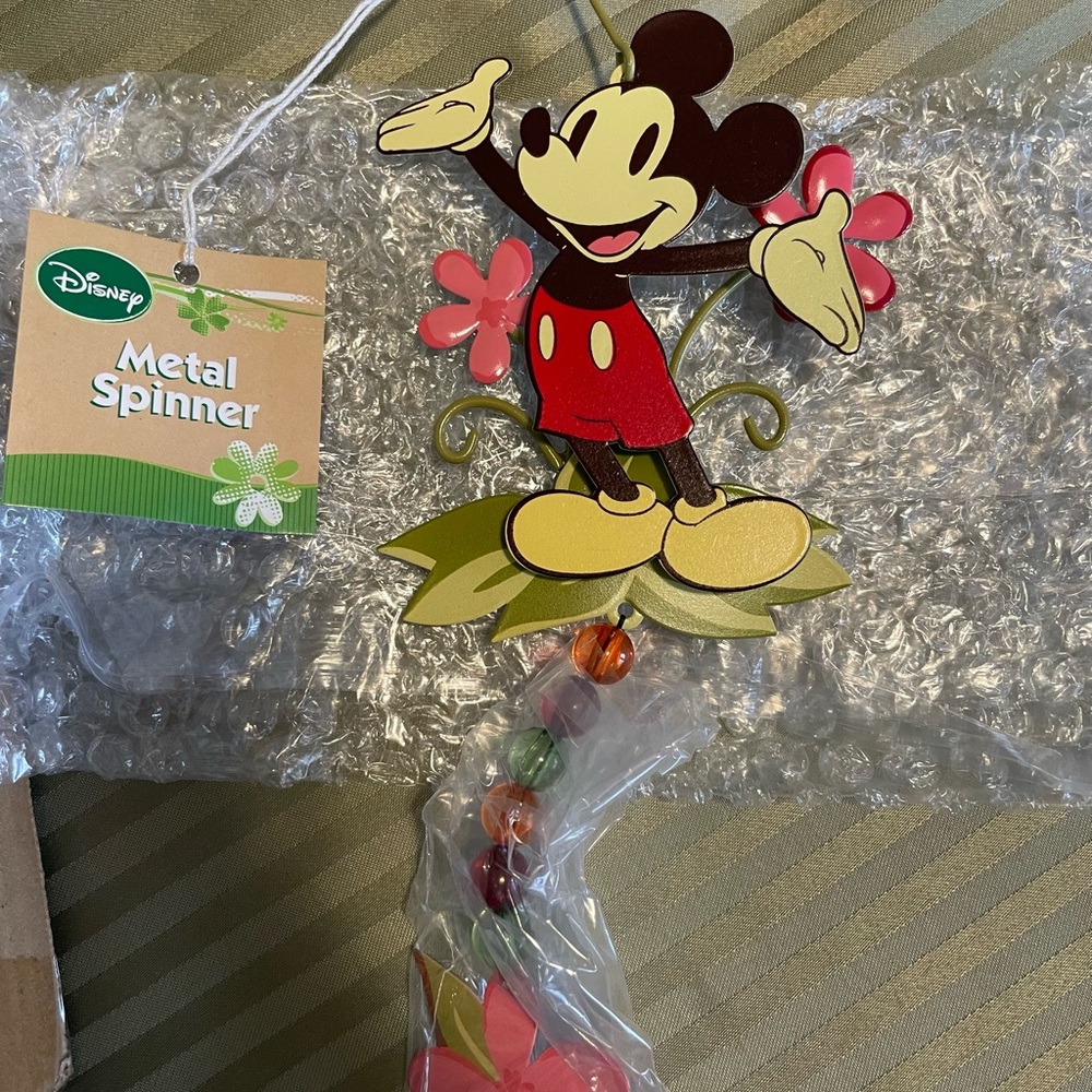 Disney Mickey Mouse Red and Yellow Metal Spinner